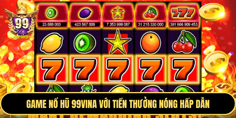 Slot game niw88 với hình ảnh các máy nổ hũ đầy màu sắc, biểu tượng may mắn và jackpot lớn.